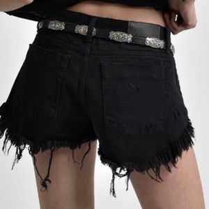 One Teaspoon Black Bonitas  Jean Short
